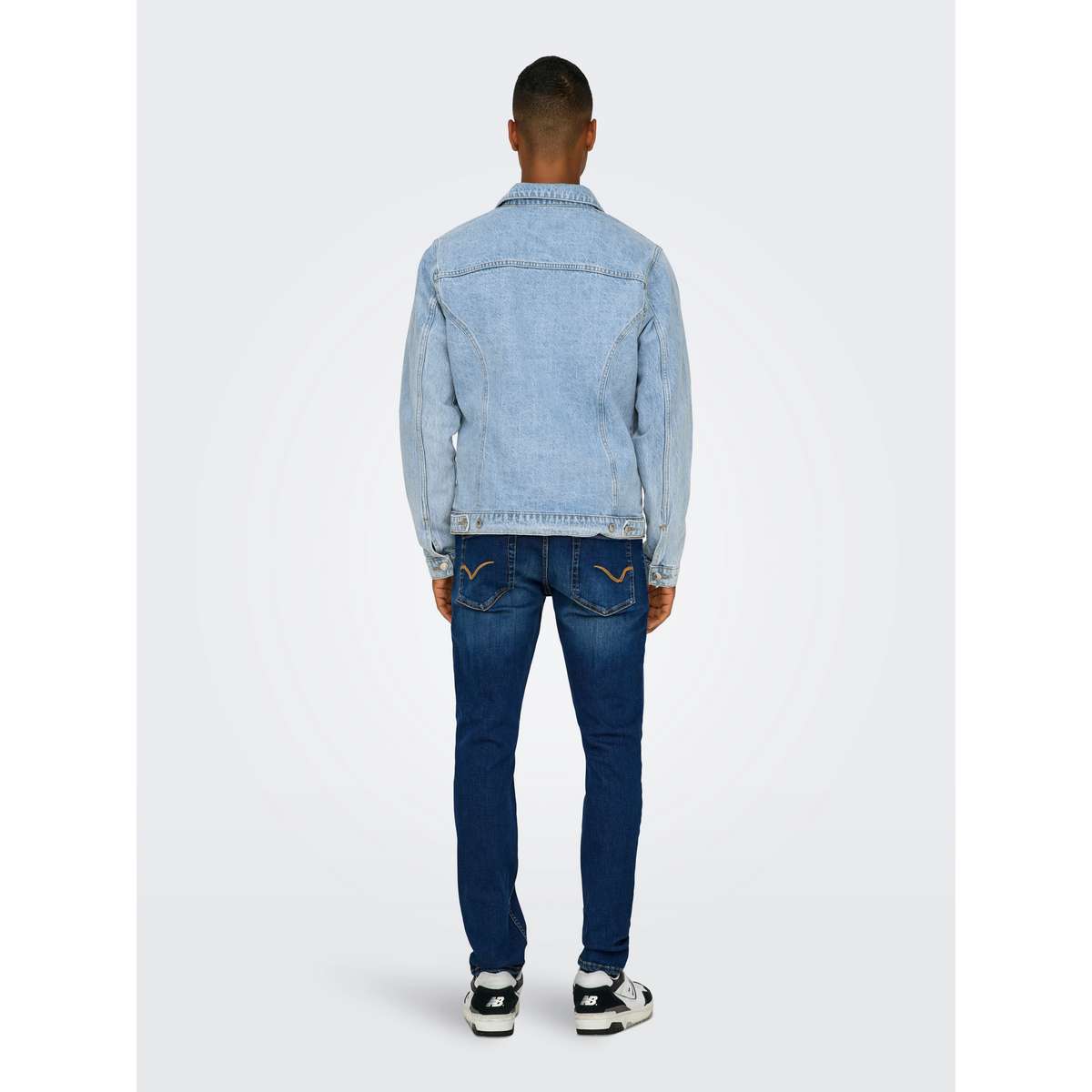ONLY & SONS MEN΄S REGULAR FIT DUKE DENIM JACKET 22032035 LIGHT BLUE - Μπλε - S